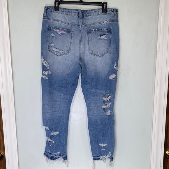 Kancan Distressed Skinny Jeans Raw Hem High Rise 100% Cotton Sz 30 - Picture 2 of 15